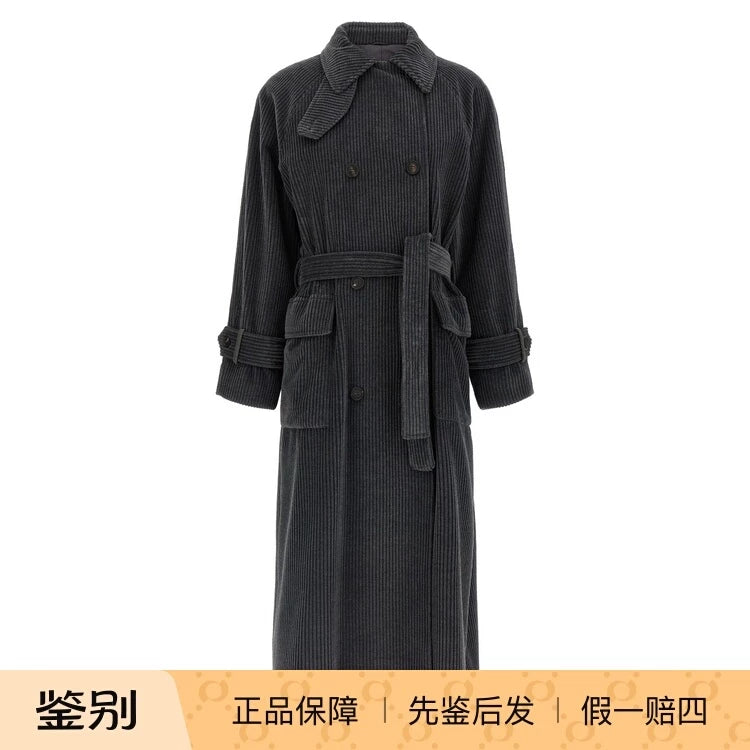 Brunello Cucinelli Women's Trench Coat in Grey