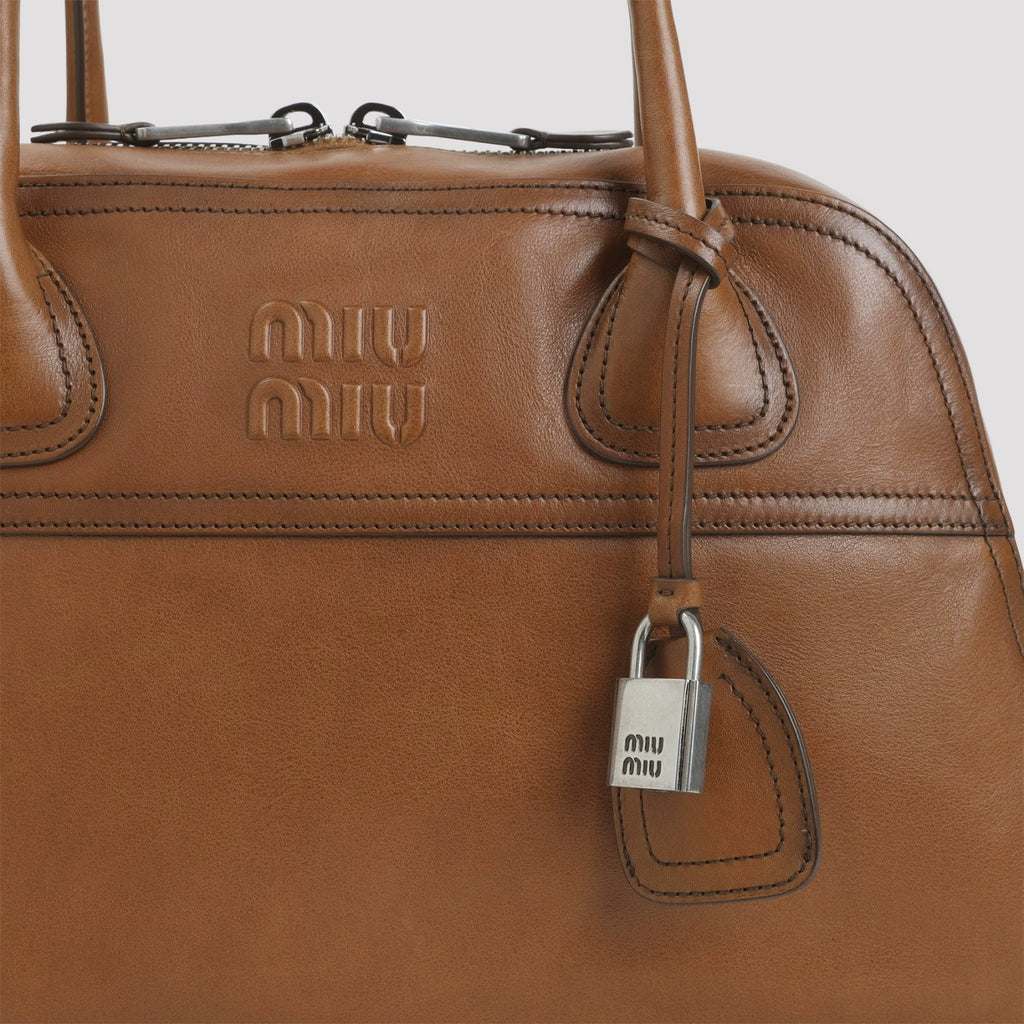 Miu Miu Women's Vivant Shoulder Bag in Brown