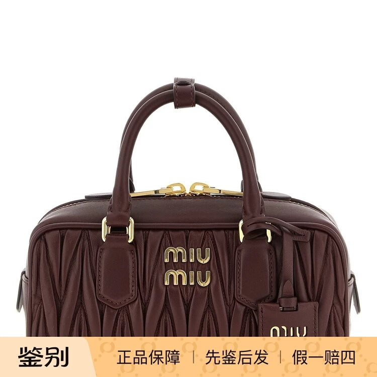 Miu Miu Women's Arcadie Small Handbag in Burgundy