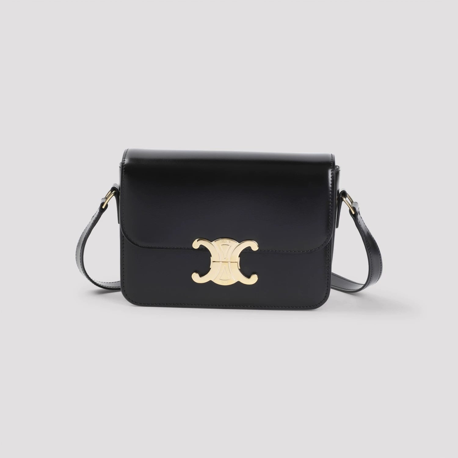 Celine Women's Teen Triomphe Small Shoulder Bag in Black