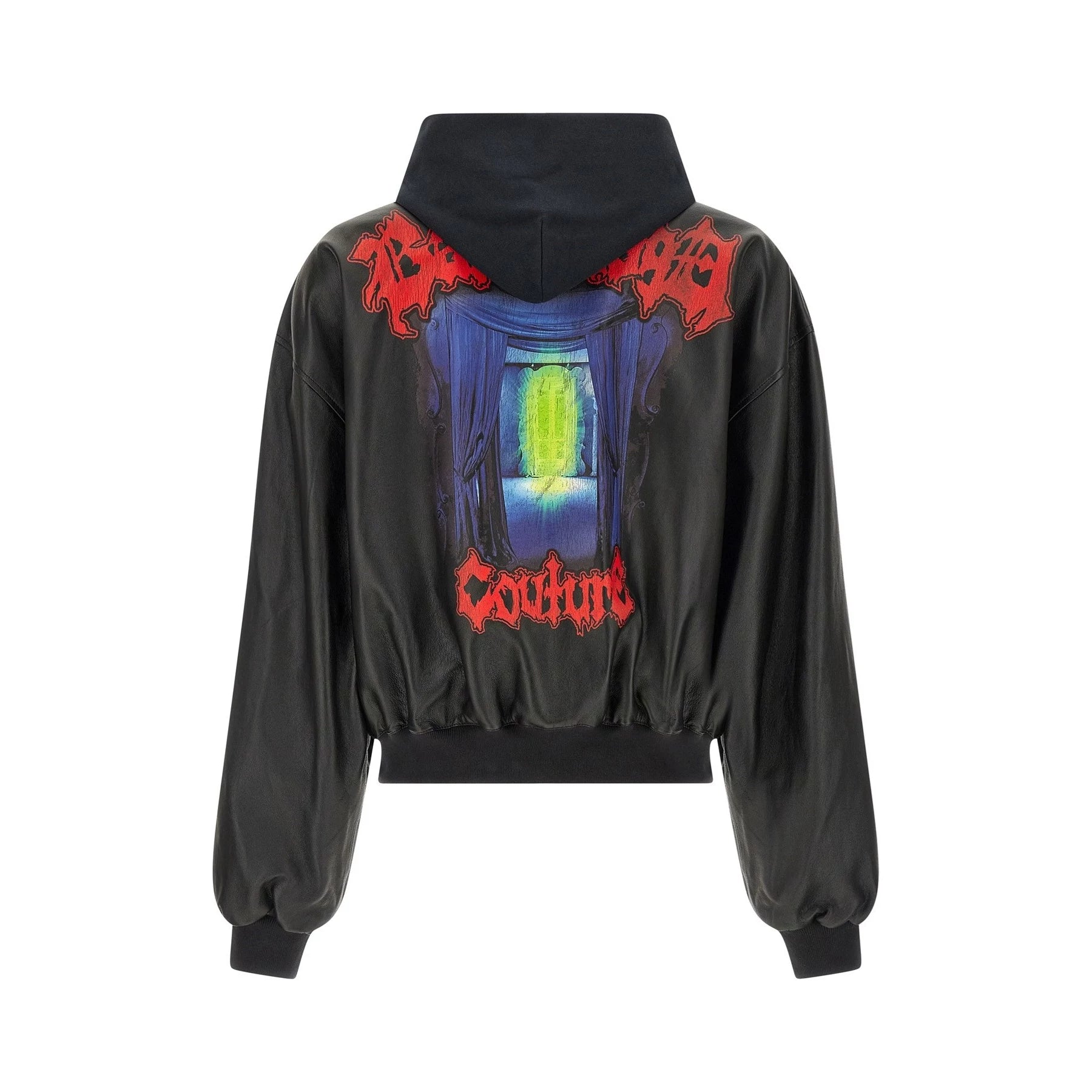 Balenciaga Men's Leather Jacket in Black