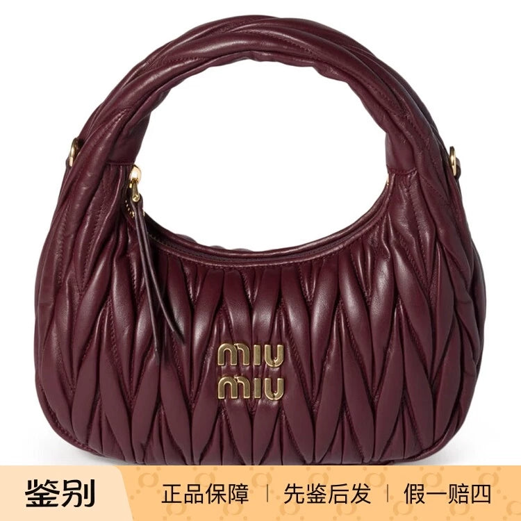 Miu Miu Women's Wander Small Crossbody Bag in Burgundy
