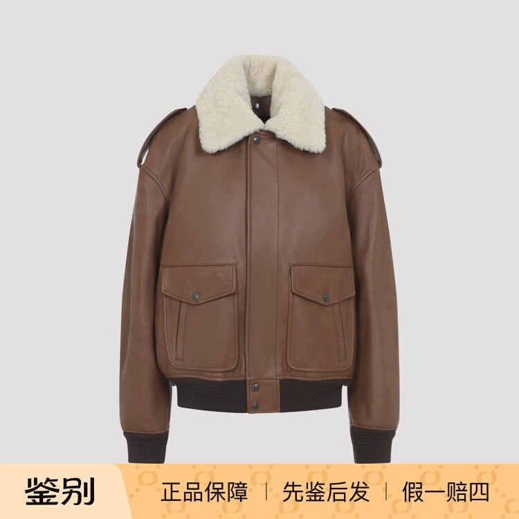 Saint Laurent Women's YSL Leather Jacket