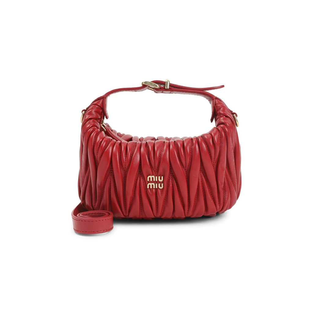 Miu Miu Women's Matelasse Mini Bag in Red