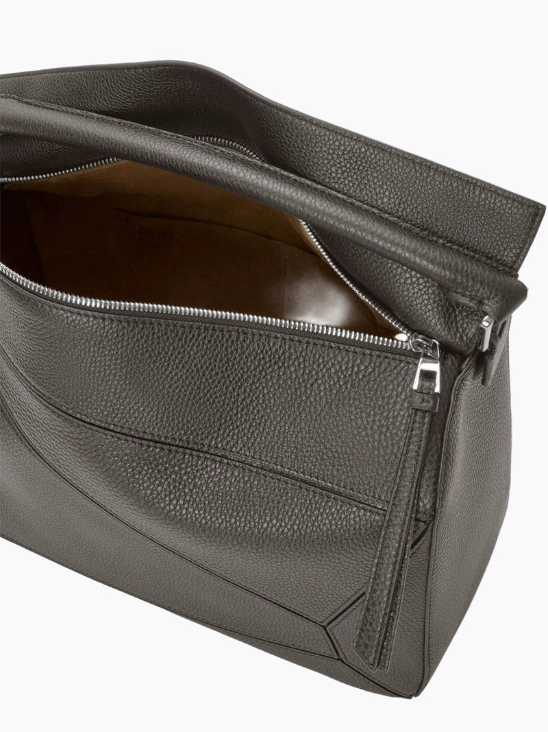 Loewe Men's Puzzle Large Shoulder Bag in Grey