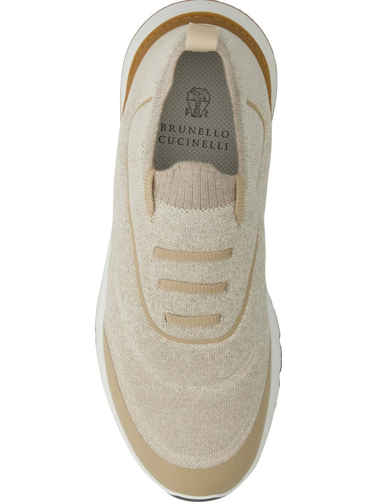 Brunello Cucinelli Men's Sneakers in Beige