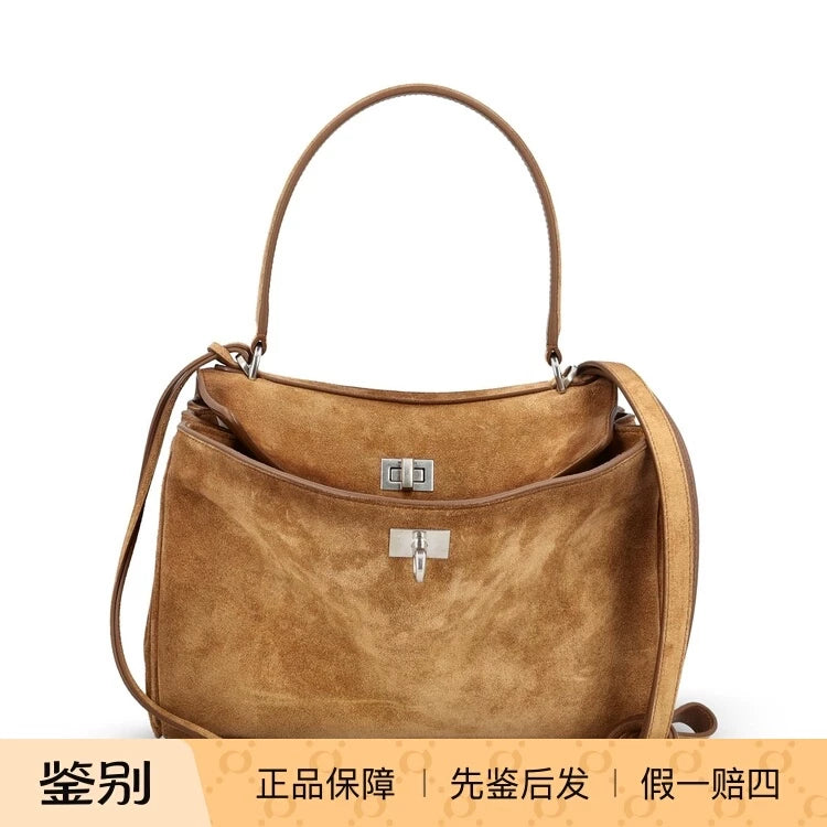 Balenciaga Women's Rodeo Medium Shoulder Bag in Brown
