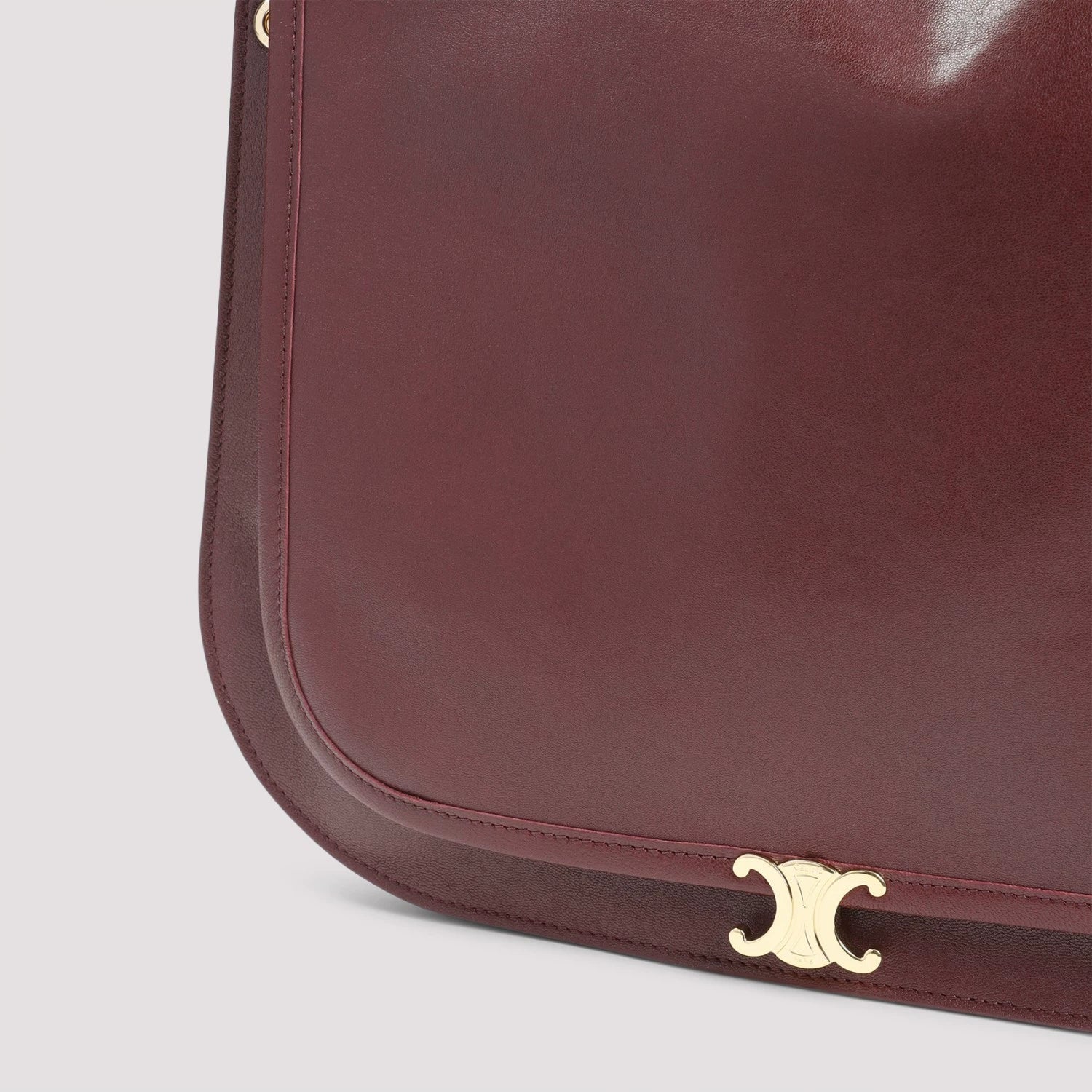 Celine Women's Besace Medium Shoulder Bag in Burgundy