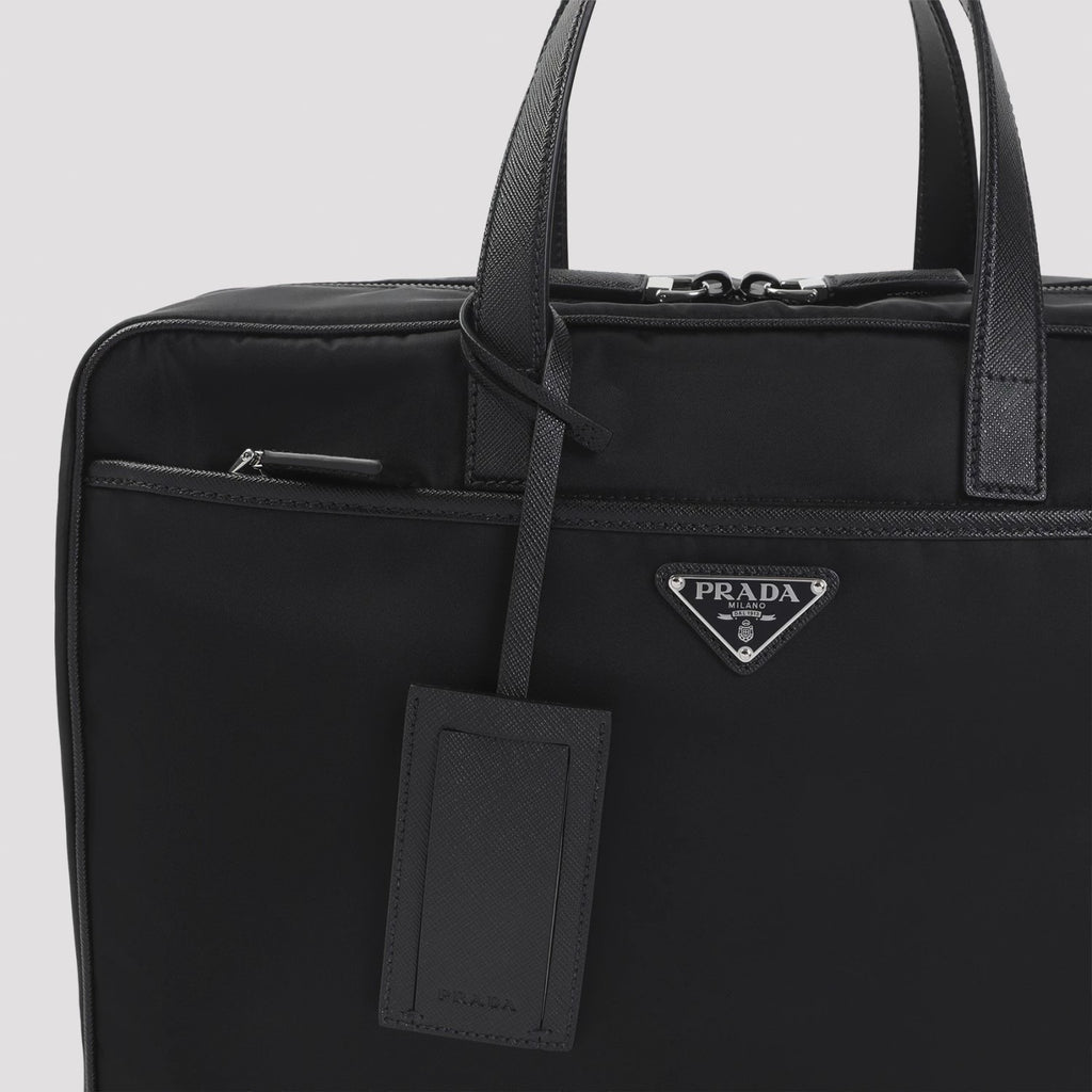 Prada Men's Medium Briefcase in Black
