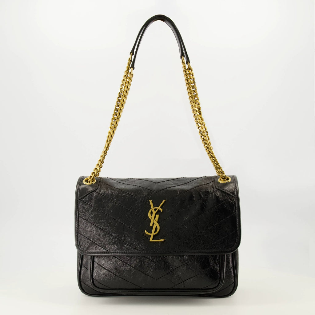 Saint Laurent Women's YSL Niki Medium Shoulder Bag in Black