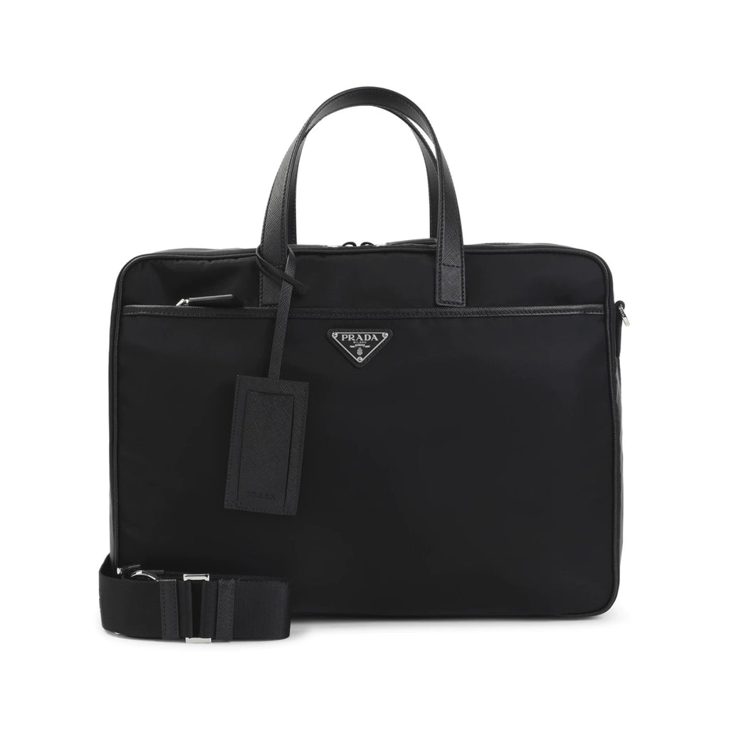 Prada Men's Medium Briefcase in Black