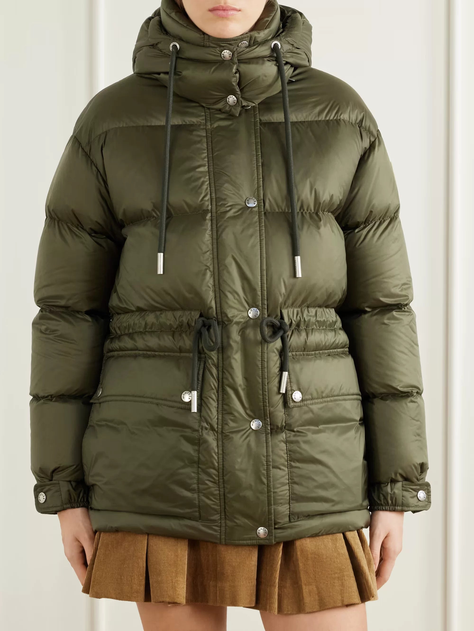 Moncler Women's Sesie Down Jacket in Olive