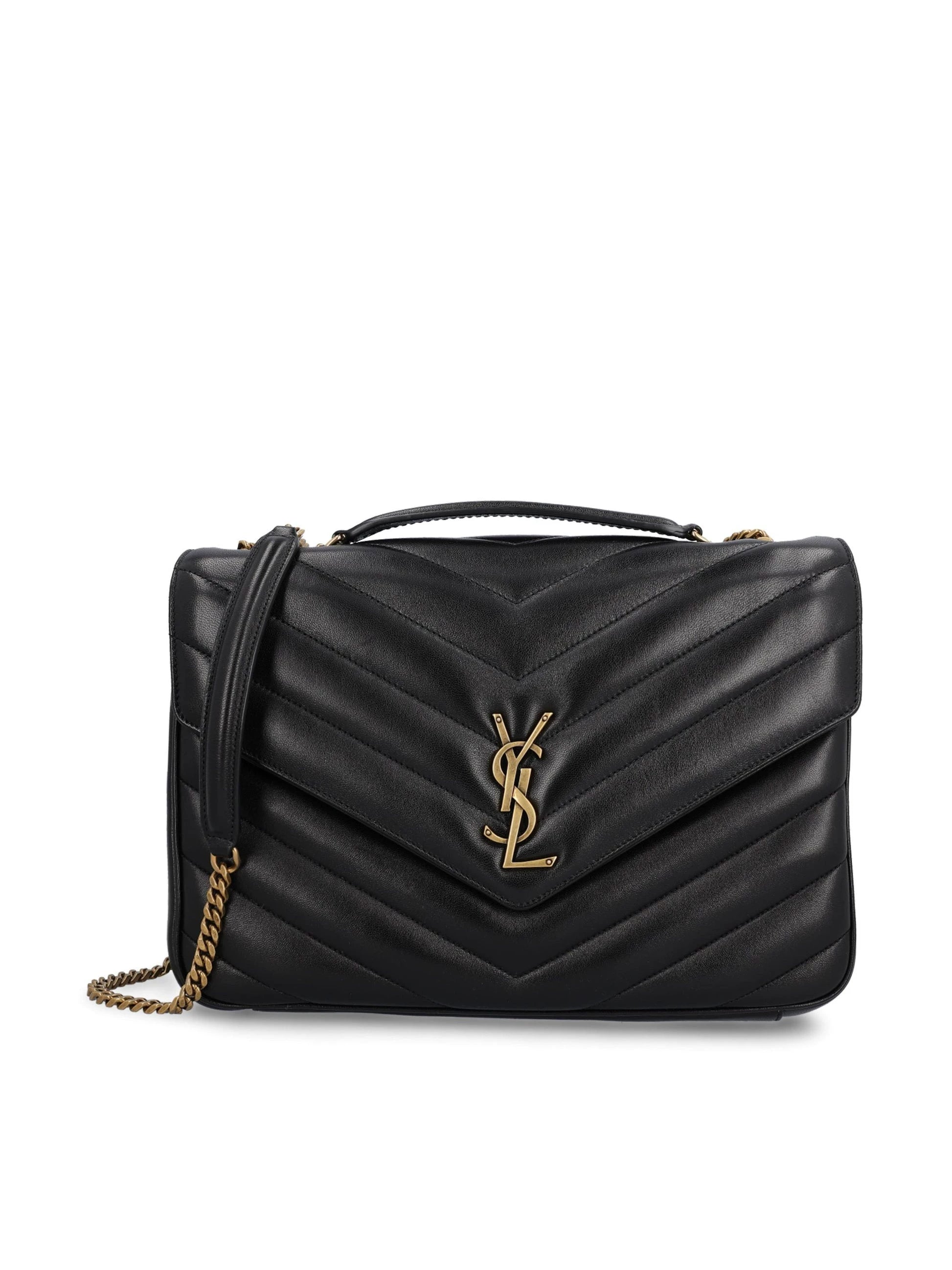 Saint Laurent Women's Saint Laurent YSL Loulou Large Bag in Black