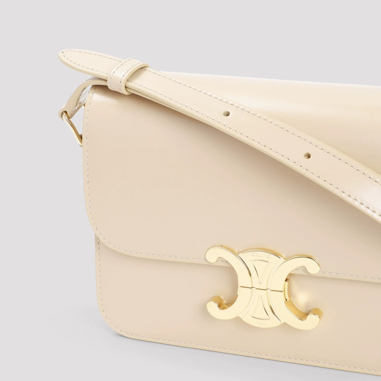 Celine Women's Teen Triomphe Small Shoulder Bag in Beige