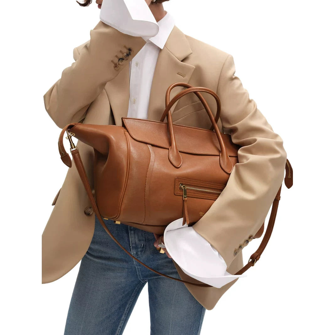 Celine Women's Luggage Handbag in Brown