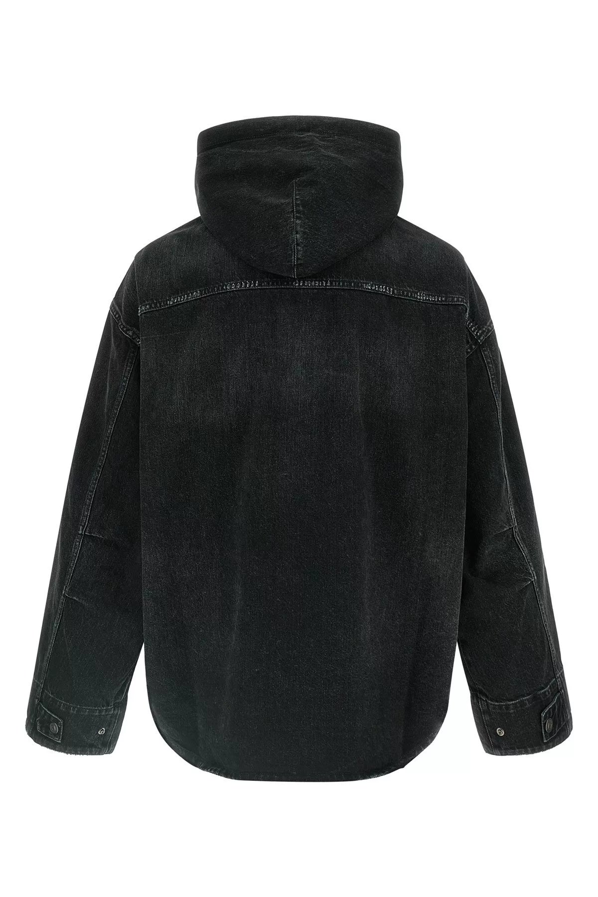 BALENCIAGA Men's Washed Denim Jacket in Blue