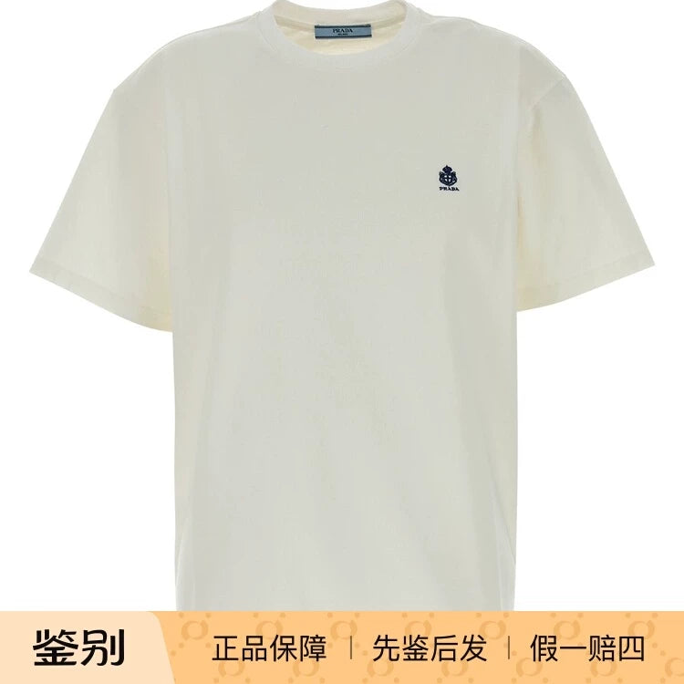 Prada Women's Logo T-Shirt in White