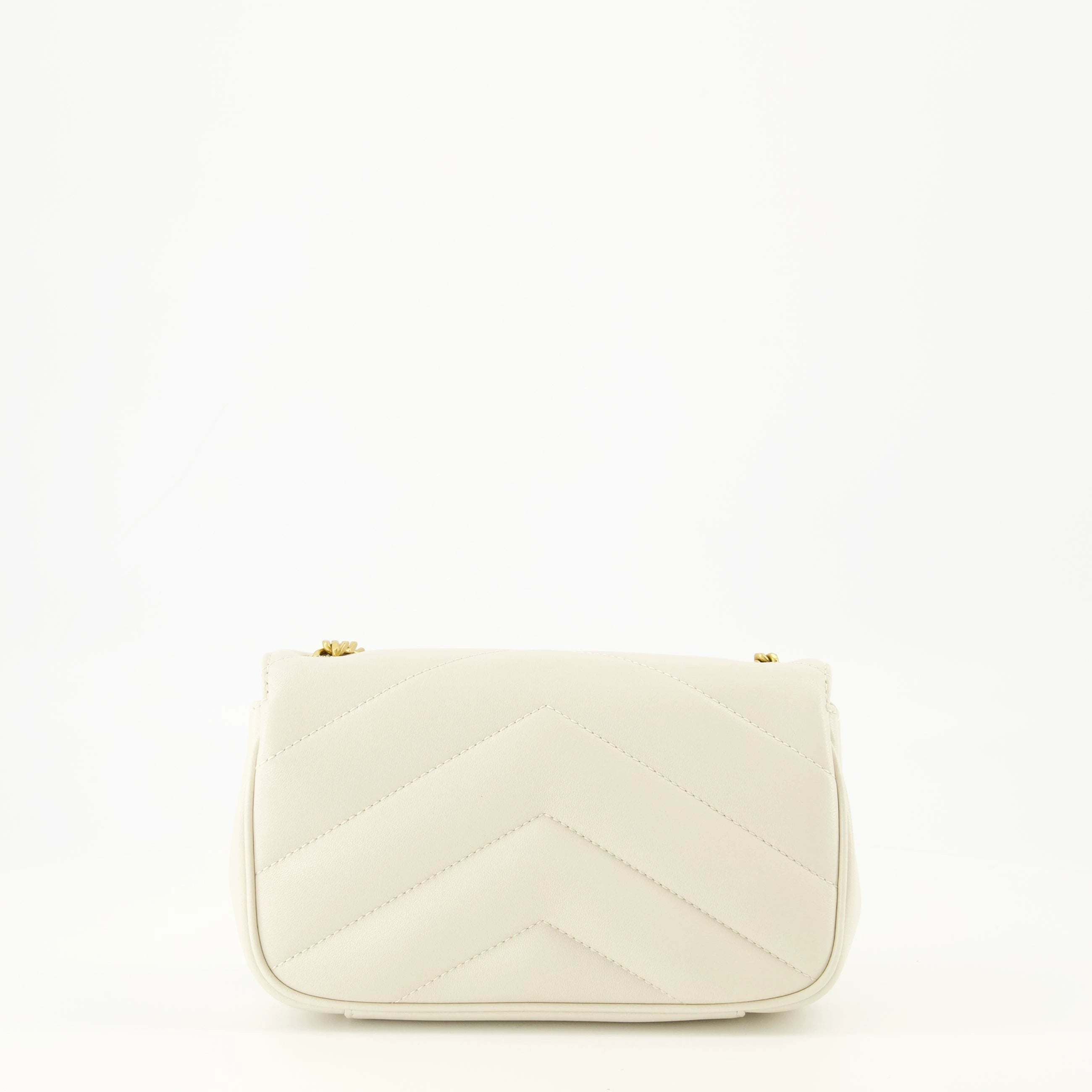 Saint Laurent Women's YSL Loulou Mini Bag in White