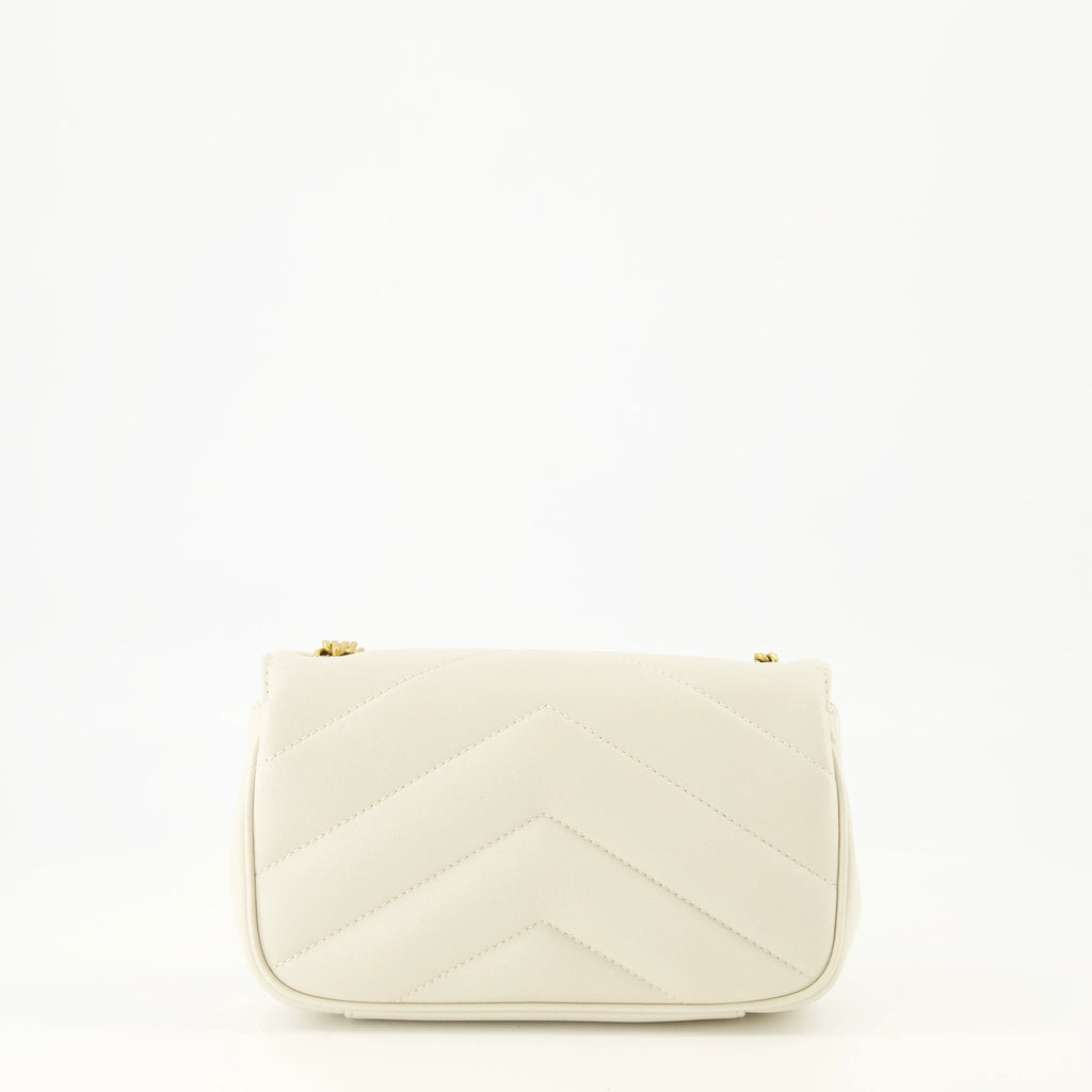 Saint Laurent Women's YSL Loulou Mini Bag in White