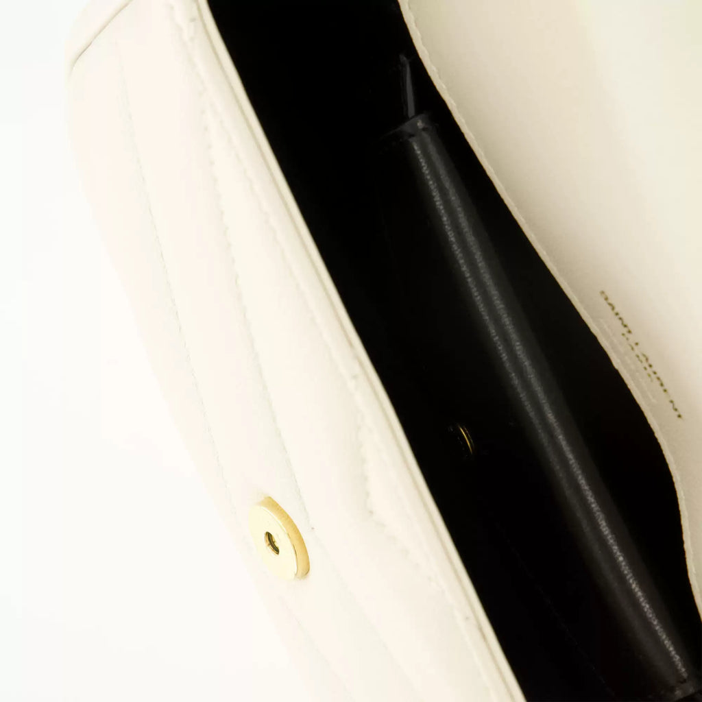 Saint Laurent Women's YSL Loulou Mini Bag in White