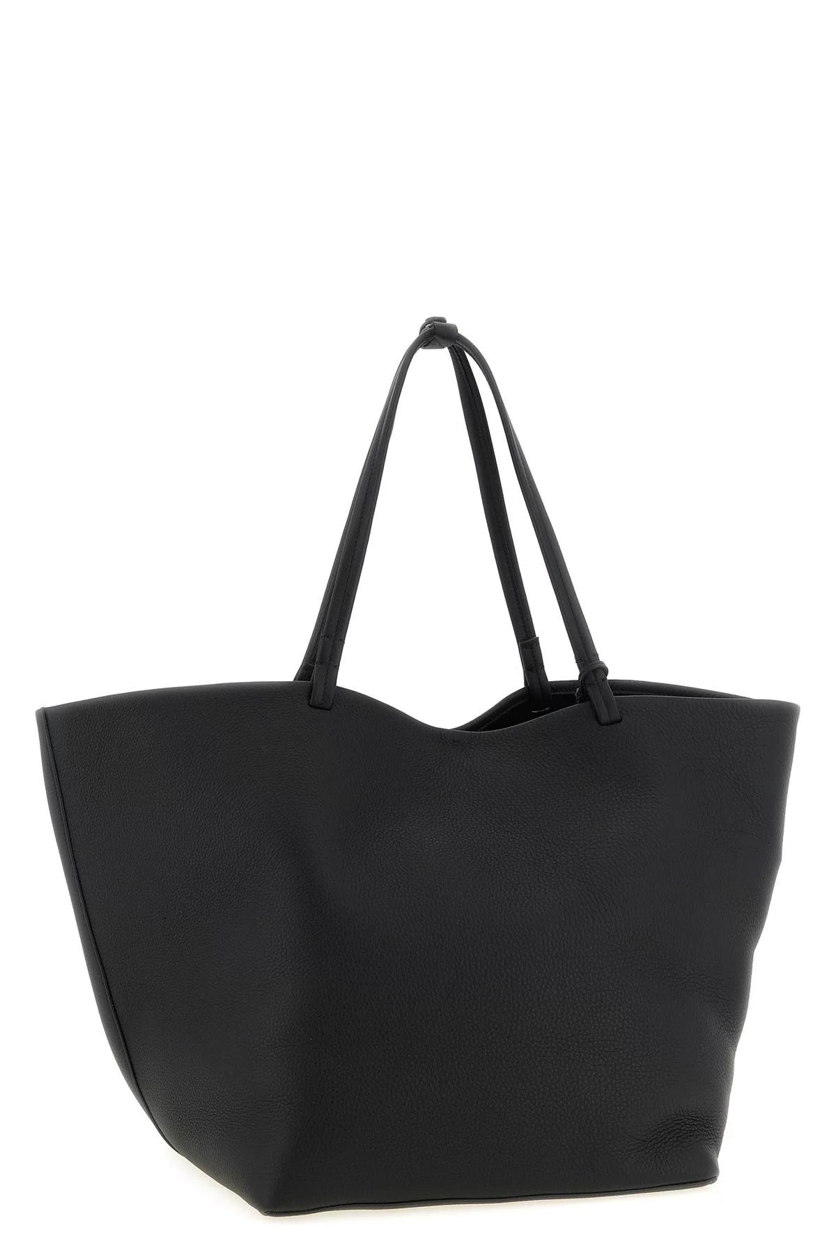 The Row Men's XL Park Leather Tote in Black