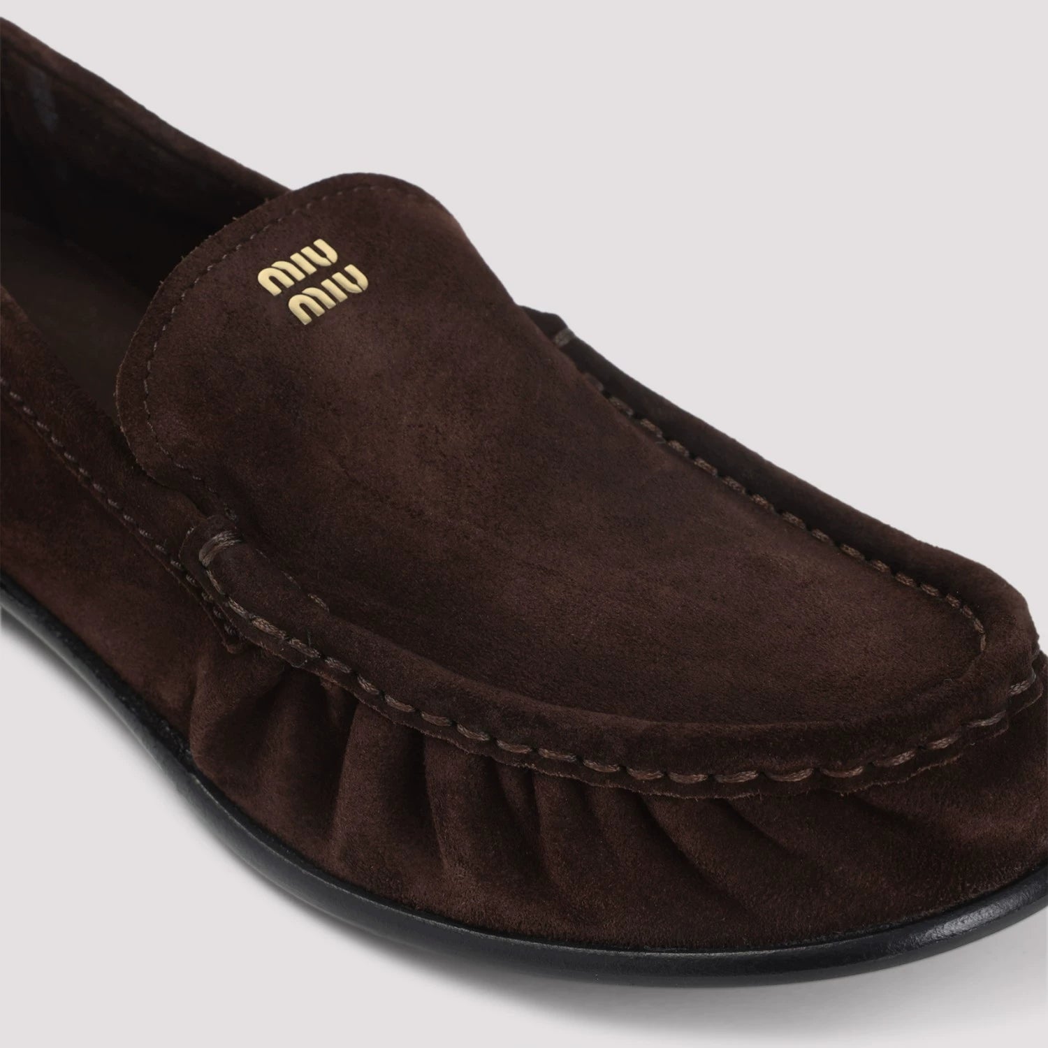 Miu Miu Women's Loafers in Dark Brown