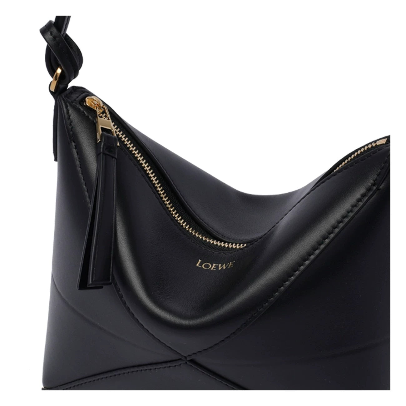 Loewe Women's Puzzle Fold Pochette Bag in Black