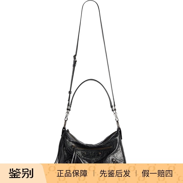 Balenciaga Men's Le City Moto Small Bag in Black