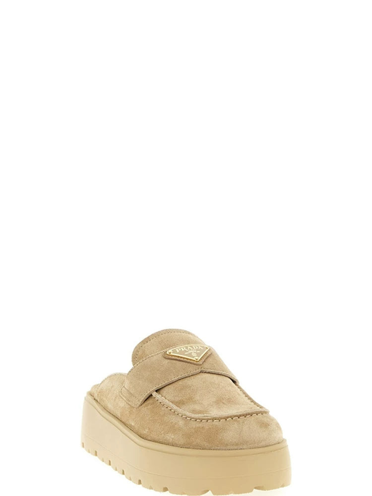 Prada Women's Slippers in Beige