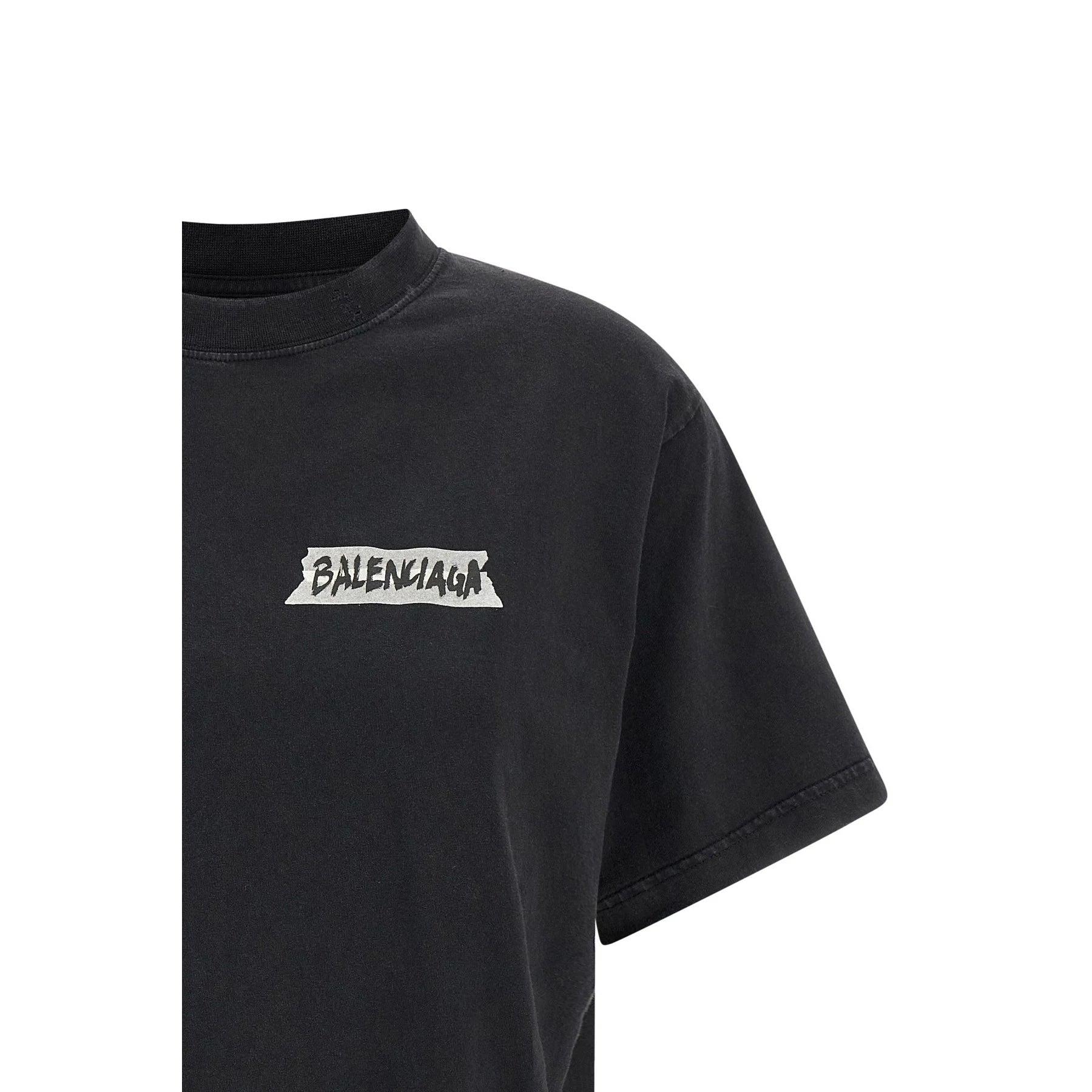 Balenciaga Women's Logo T-Shirt in Black
