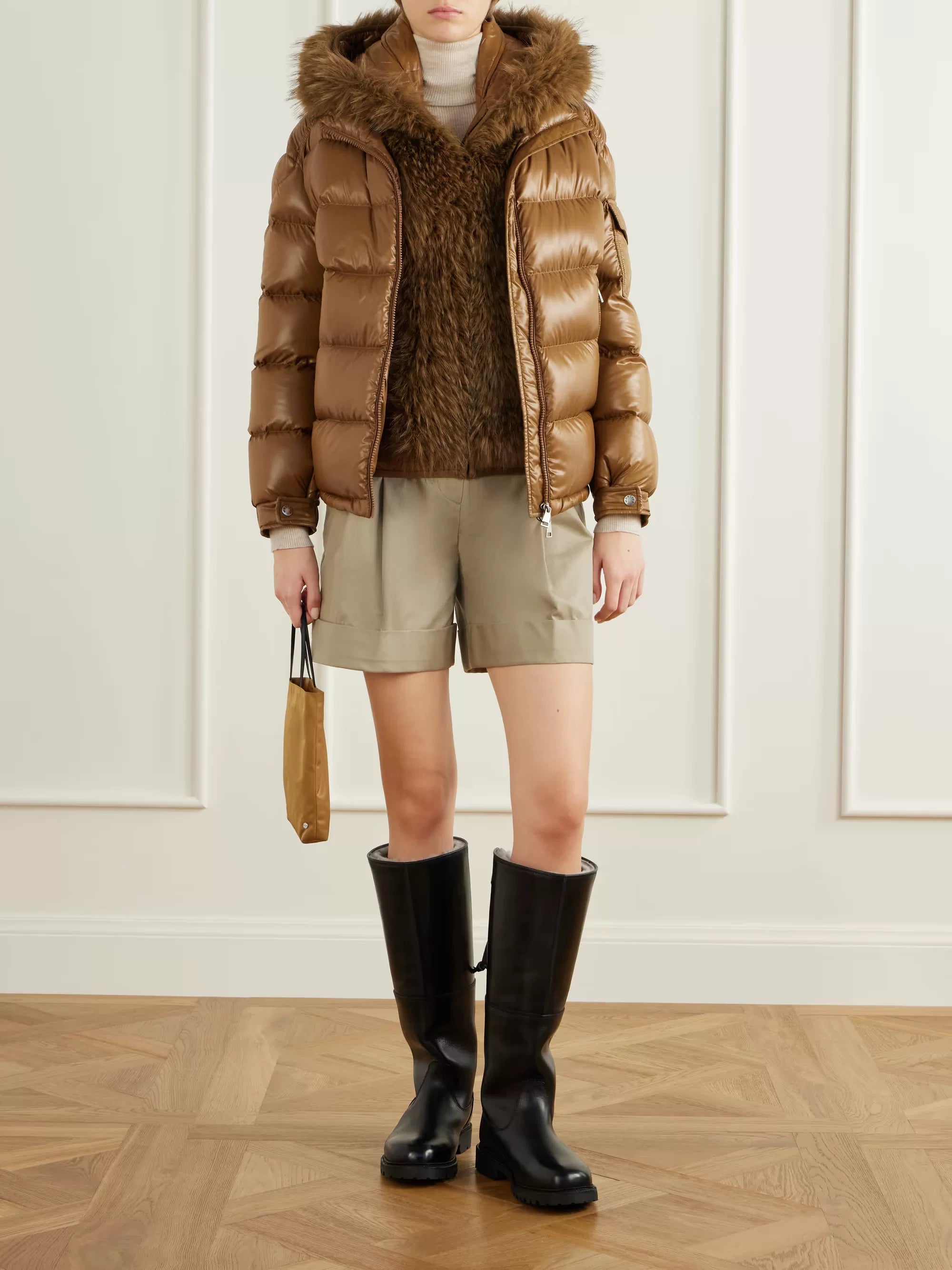 Moncler Women's Hypolais Down Jacket in Brown