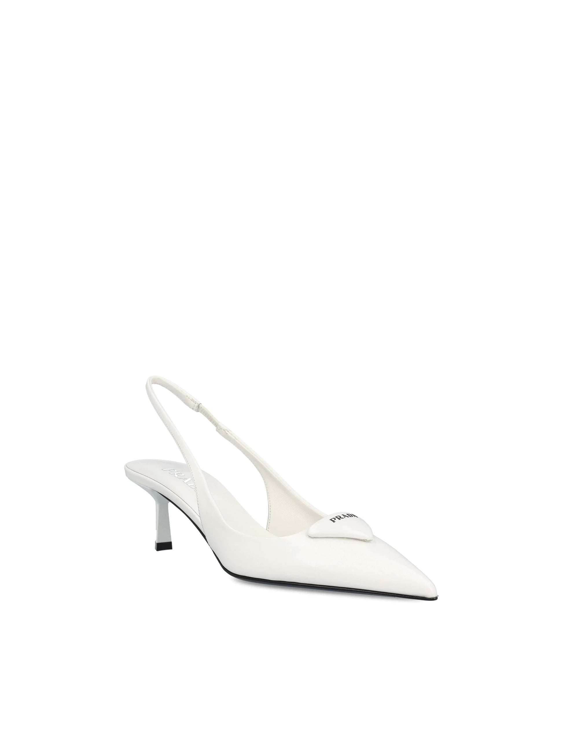 Prada Women's Slingback Heels in White