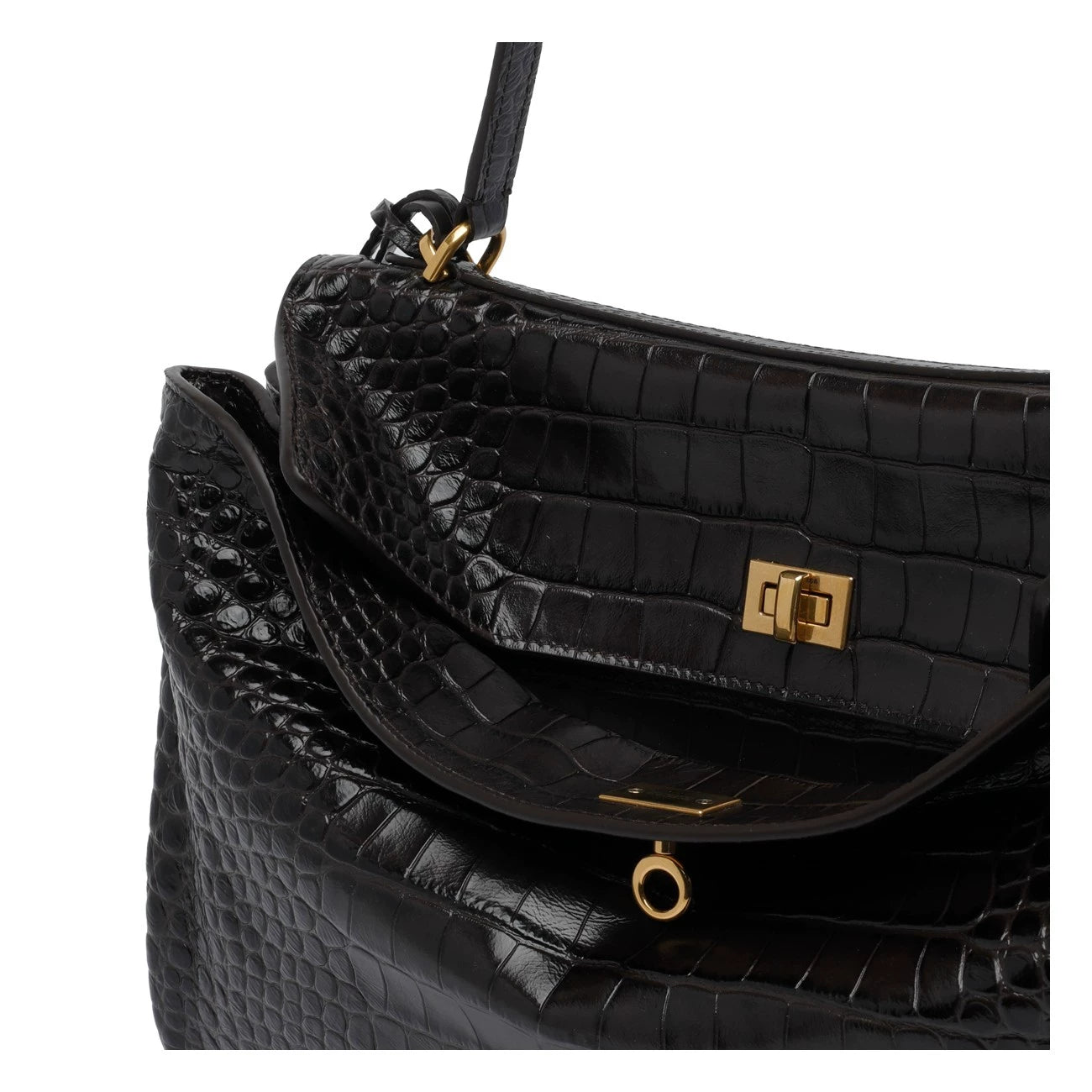 Balenciaga Women's Rodeo Medium Shoulder Bag in Brown