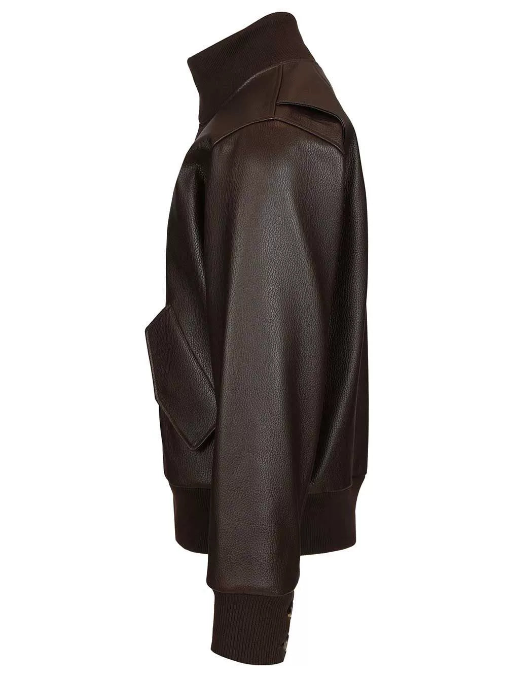 Loewe Men's Leather Jacket in Brown