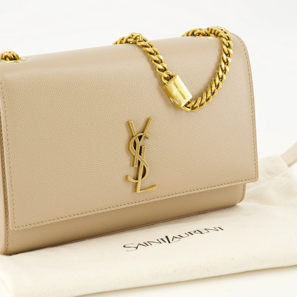 Saint Laurent YSL New Kate Small Shoulder Bag in White