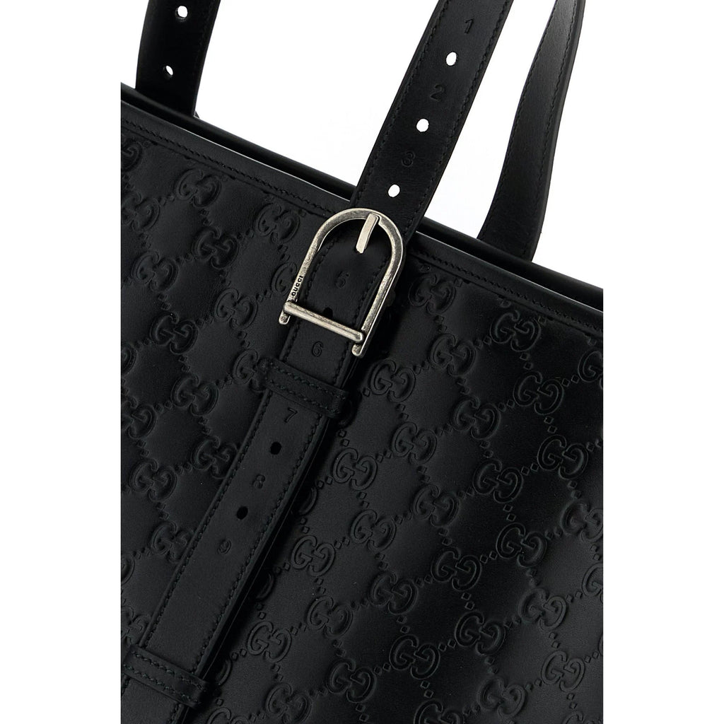 Gucci Men's Emblem Large Bag in Black