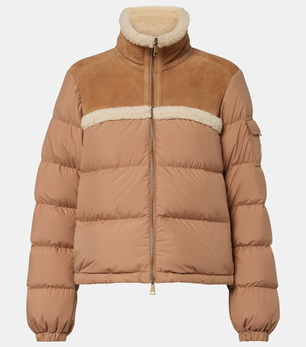 Moncler Women's Aurore Down Jacket in Beige