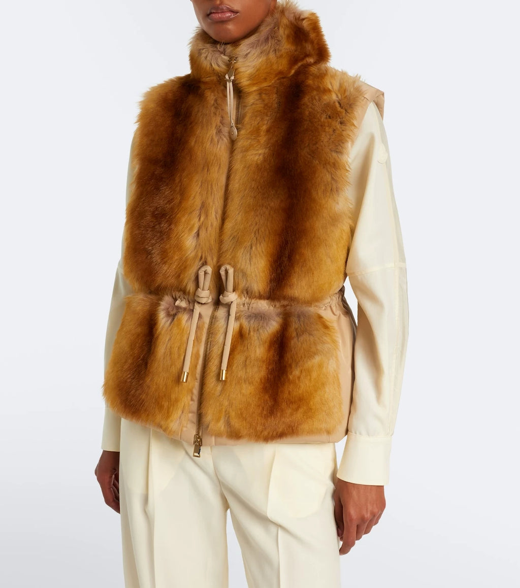 Moncler Women's Blaireau Down Jacket in Beige