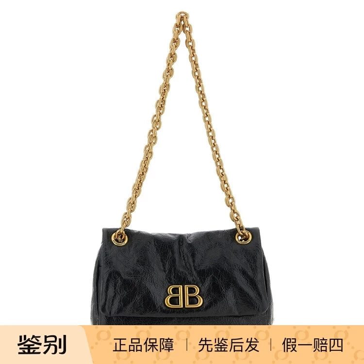 Balenciaga Women's Monaco Mini Shoulder Bag in Black