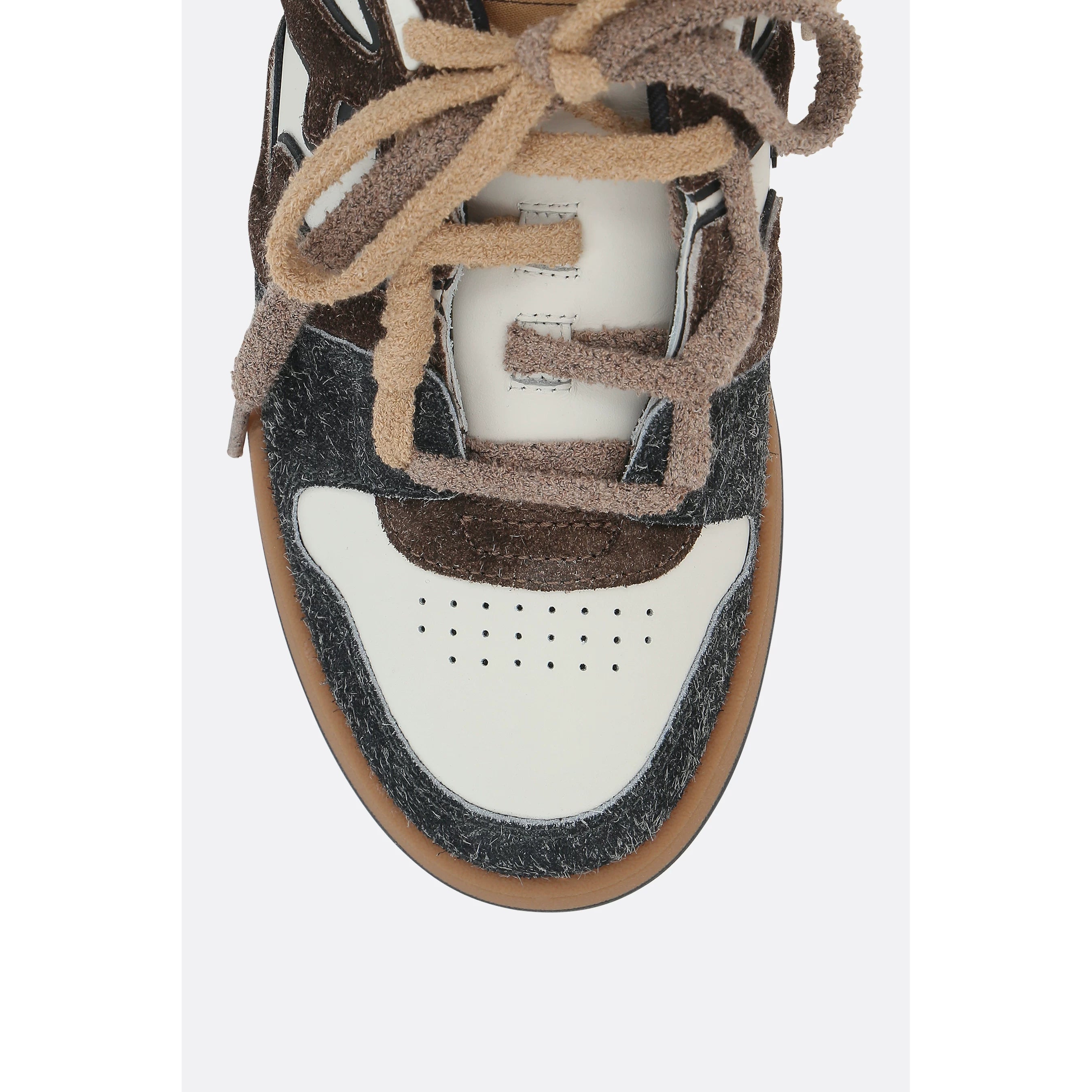 Fendi Men's Match Sneakers in Brown
