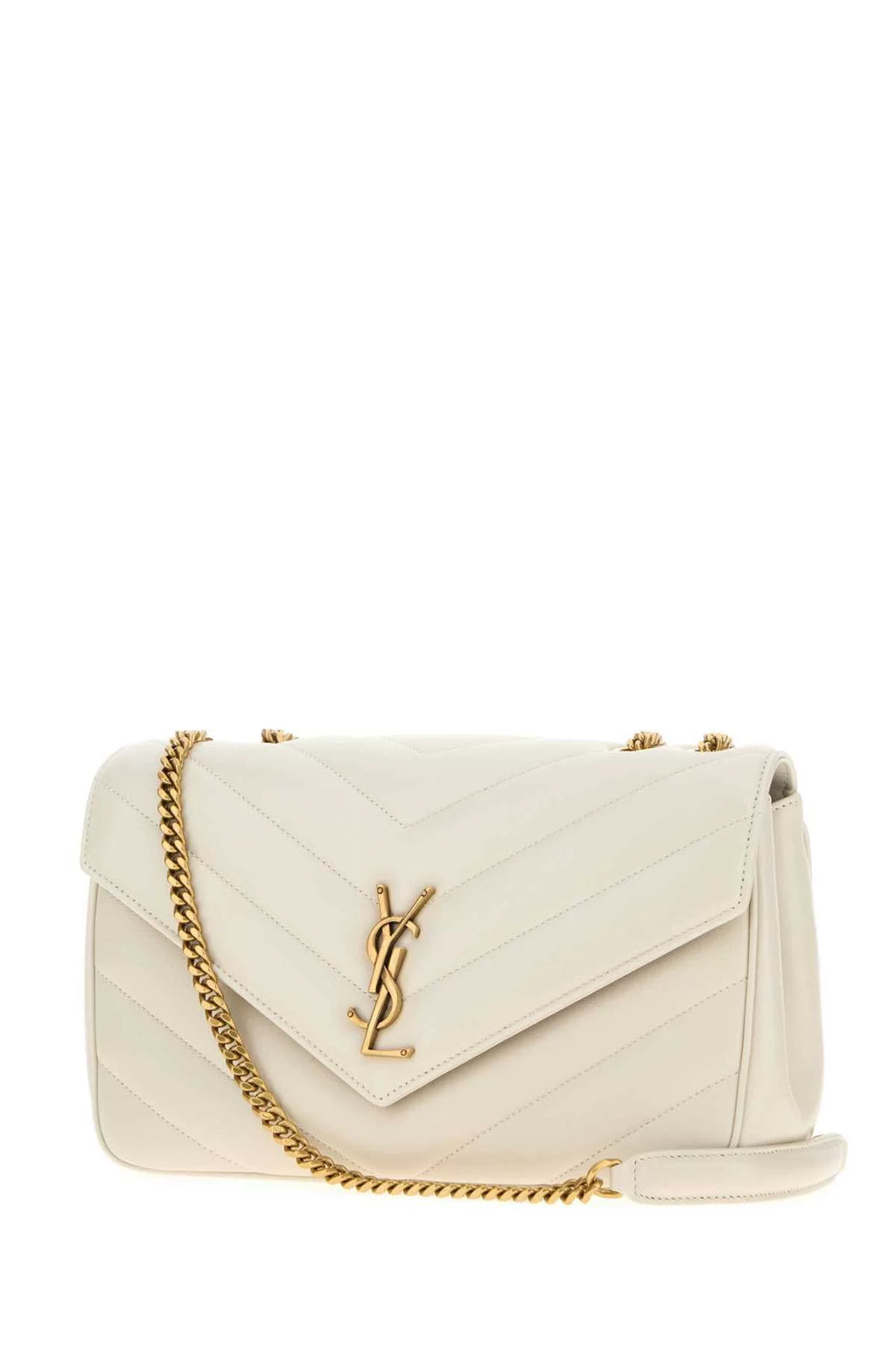 Saint Laurent YSL Loulou Medium Bag in White
