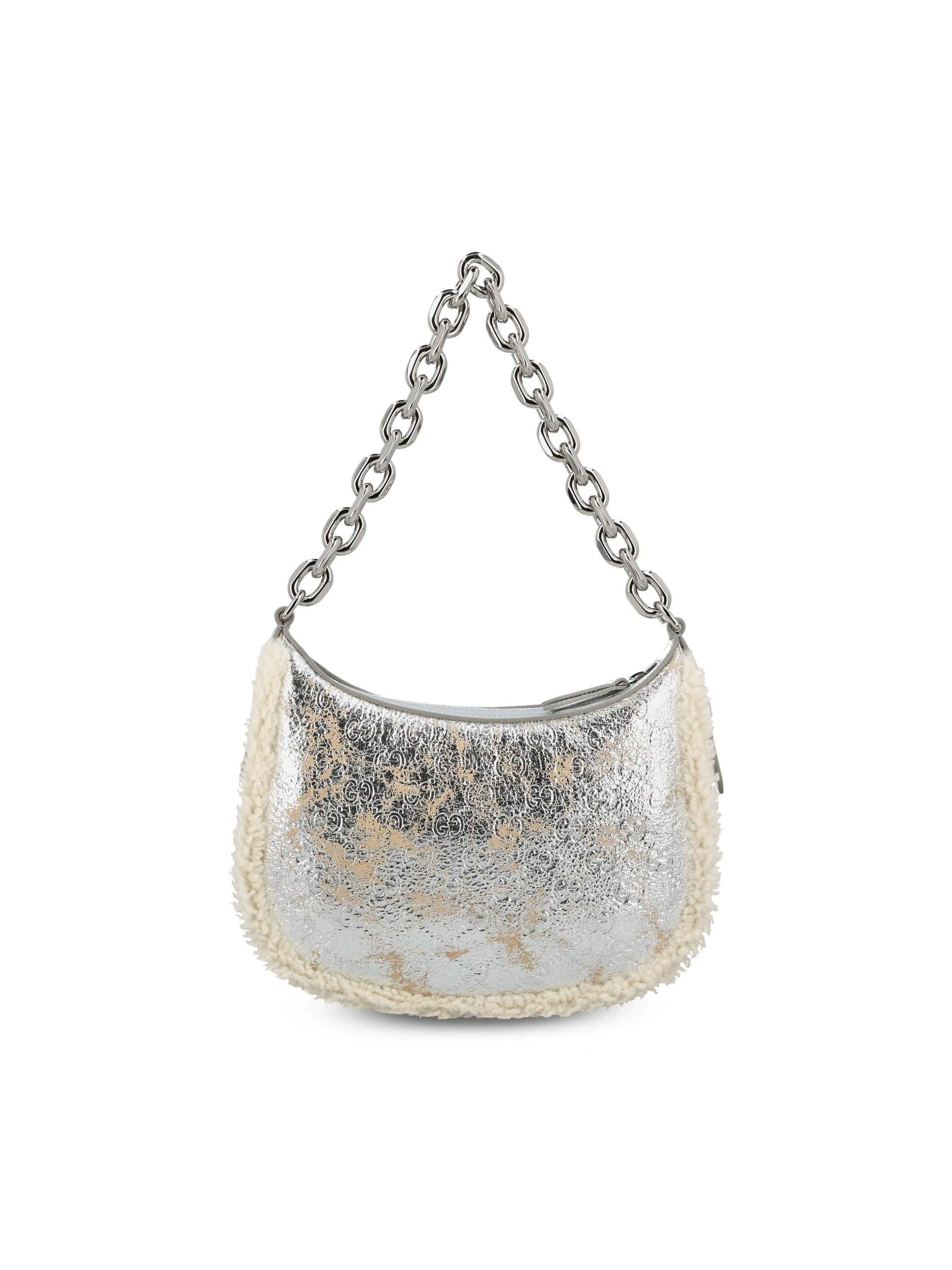 Gucci Women's Emblem Small Bag in Silver