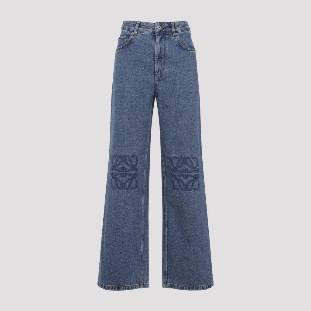 Loewe Women's Anagram Jeans in Blue