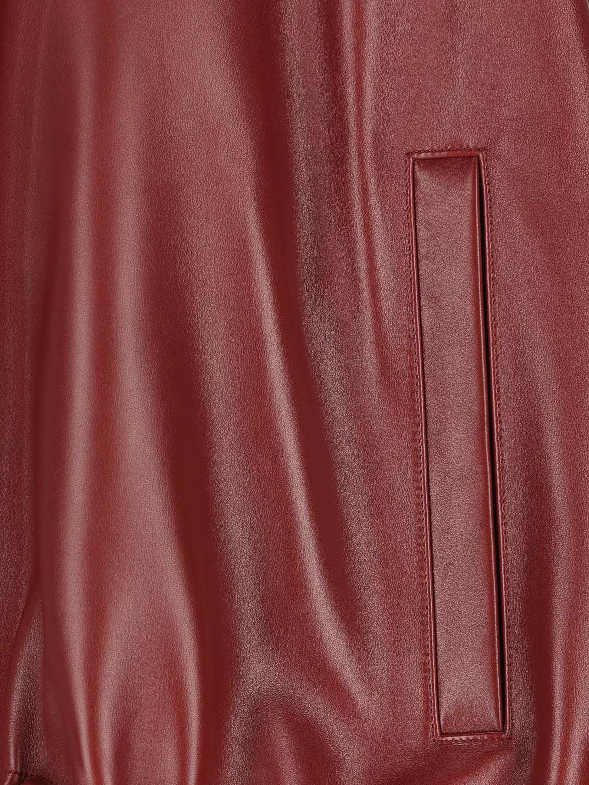 Balenciaga Women's Leather Jacket in Red