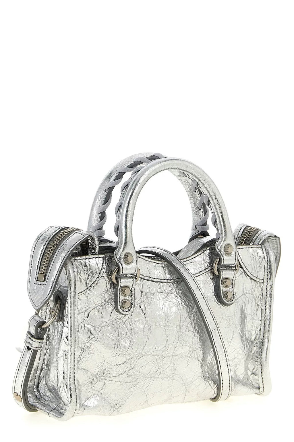 Balenciaga Women's Le City Nano Bag in Silver