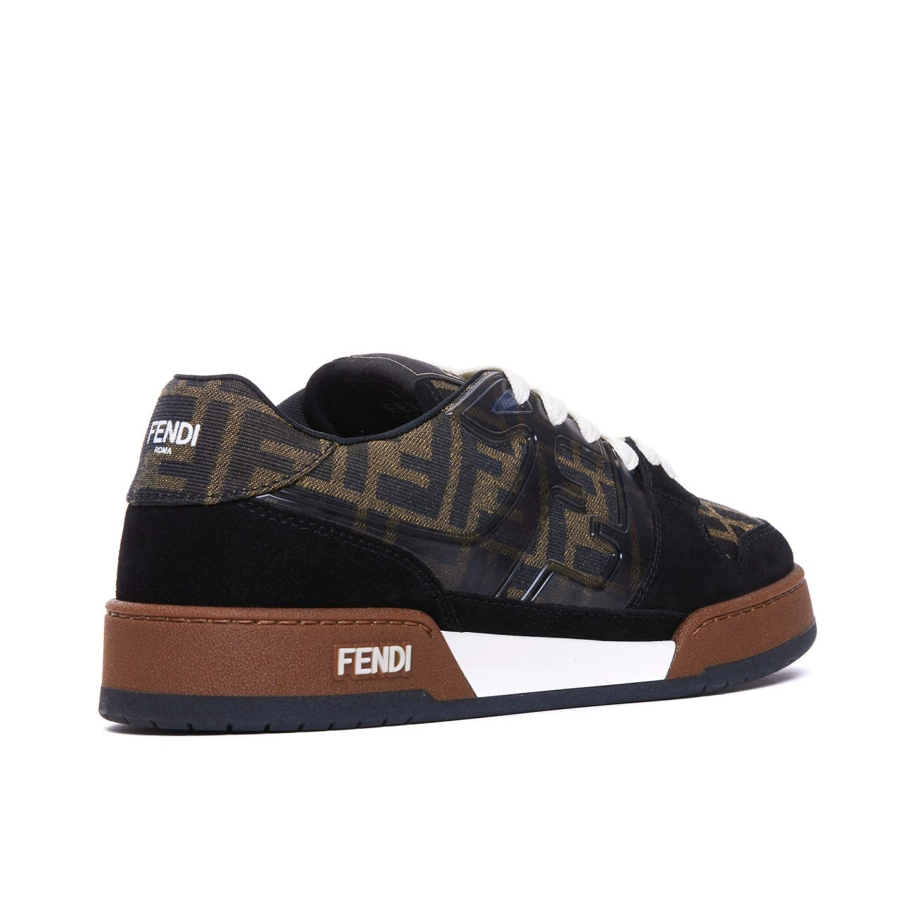 Fendi Men's Match Sneakers in Brown