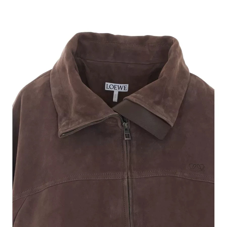 Loewe Women's Leather Jacket in Brown