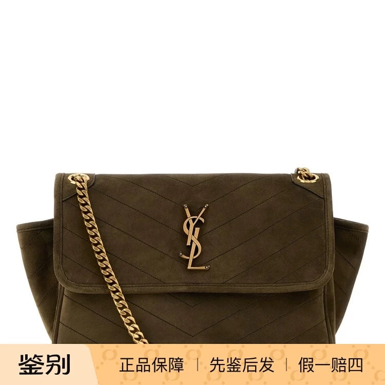 Saint Laurent Women's YSL Niki Tripouch Bag in Green