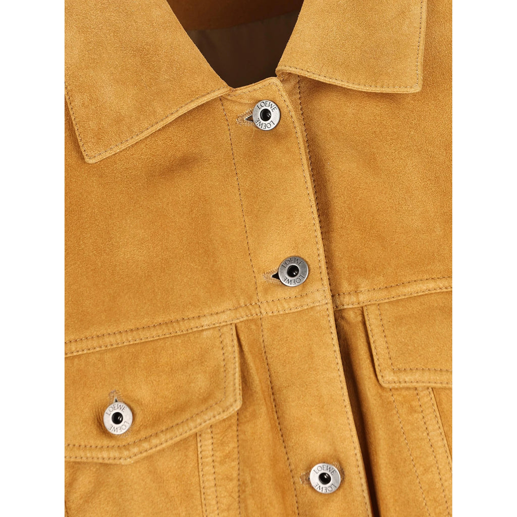 Loewe Women's Leather Jacket in Camel