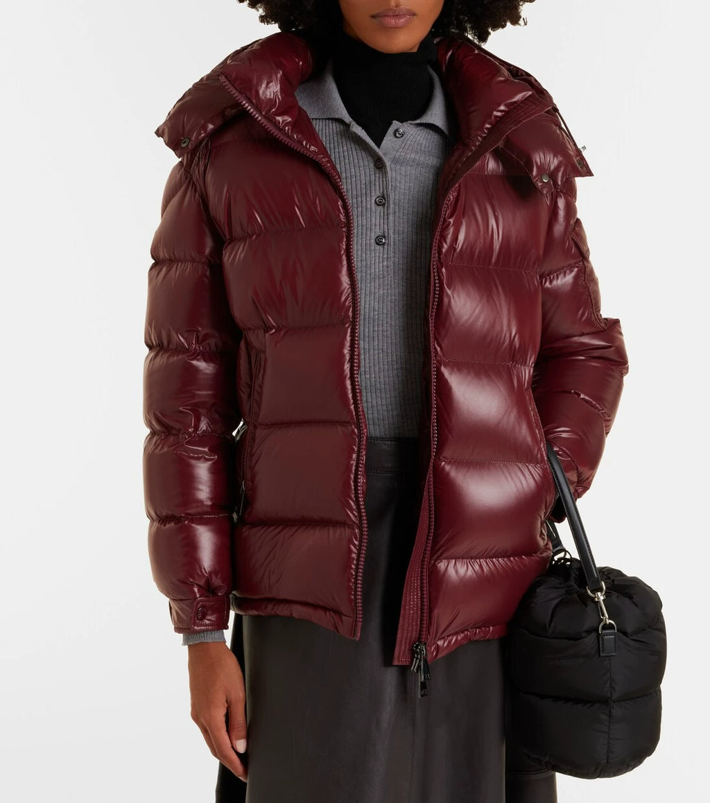 Moncler Women's Maire Down Jacket in Burgundy